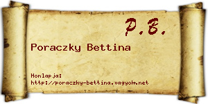 Poraczky Bettina névjegykártya